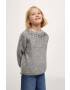 Mango Kids Pulover copii Gala culoarea gri light - Pled.ro