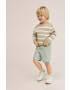 Mango Kids pulover de bumbac pentru copii Cooper culoarea bej light - Pled.ro