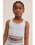 Mango Kids top copii Hannat culoarea gri - Pled.ro