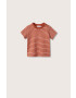 Mango Kids tricou de bumbac pentru copii culoarea bordo modelator - Pled.ro