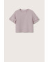 Mango Kids tricou de bumbac pentru copii Flin culoarea violet - Pled.ro