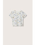 Mango Kids tricou de bumbac pentru copii Marino culoarea alb modelator - Pled.ro