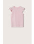 Mango Kids tricou de bumbac pentru copii Nineta culoarea gri - Pled.ro