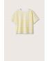 Mango Kids tricou de bumbac pentru copii Summer culoarea galben - Pled.ro