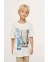 Mango Kids Tricou de bumbac pentru copii Trust - Pled.ro