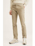 Mango Man pantaloni barbati culoarea bej cu fason chinos - Pled.ro