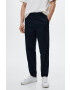 Mango Man pantaloni Trevi barbati culoarea albastru marin drept - Pled.ro