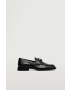 Mango mocasini femei culoarea negru cu toc plat - Pled.ro