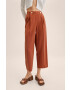 Mango pantaloni femei culoarea portocaliu lat high waist - Pled.ro