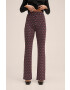 Mango pantaloni femei culoarea roz lat high waist - Pled.ro