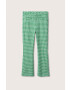 Mango pantaloni femei culoarea verde evazati medium waist - Pled.ro