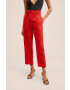 Mango pantaloni Ampabelt femei culoarea rosu drept high waist - Pled.ro