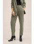 Mango pantaloni Semiflu femei culoarea verde drept high waist - Pled.ro