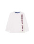 Marc Jacobs longsleeve din bumbac pentru copii culoarea alb cu imprimeu - Pled.ro