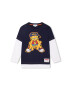 Marc Jacobs longsleeve din bumbac pentru copii x Garfield culoarea albastru marin cu imprimeu - Pled.ro