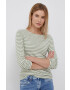 Marc O'Polo Longsleeve din bumbac culoarea verde - Pled.ro