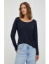 Marc O'Polo longsleeve femei culoarea albastru marin - Pled.ro