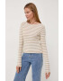 Marc O'Polo longsleeve din bumbac culoarea bej - Pled.ro