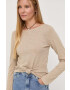 Marc O'Polo longsleeve din bumbac culoarea bej - Pled.ro