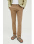 Marc O'Polo pantaloni femei culoarea bej drept high waist - Pled.ro