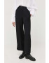 Marc O'Polo pantaloni femei culoarea negru lat high waist - Pled.ro