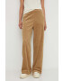 Marc O'Polo pantaloni de catifea cord culoarea bej drept high waist - Pled.ro