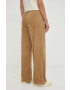 Marc O'Polo pantaloni de catifea cord culoarea bej drept high waist - Pled.ro