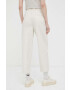 Marc O'Polo pantaloni din amestec de in culoarea bej drept medium waist - Pled.ro