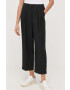 Marc O'Polo pantaloni din amestec de in DENIM culoarea negru lat high waist - Pled.ro