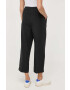 Marc O'Polo pantaloni din amestec de in DENIM culoarea negru lat high waist - Pled.ro