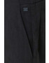 Marc O'Polo pantaloni din amestec de in DENIM culoarea negru lat high waist - Pled.ro