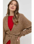 Marella cardigan din lana femei culoarea bej light - Pled.ro