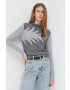 Marella pulover de lana femei culoarea gri light cu turtleneck - Pled.ro