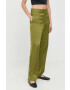 Max&Co. pantaloni femei culoarea verde lat high waist - Pled.ro