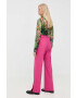 Max&Co. pantaloni din lana culoarea roz lat high waist - Pled.ro