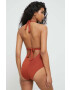 Max Mara Beachwear costum de baie dintr-o bucată culoarea maro cupa moale - Pled.ro