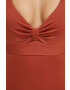 Max Mara Beachwear costum de baie dintr-o bucată culoarea maro cupa moale - Pled.ro