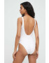 Max Mara Beachwear costum de baie dintr-o bucată culoarea alb cupa moale - Pled.ro