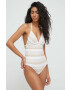 Max Mara Beachwear costum de baie dintr-o bucată culoarea auriu cupa usor rigidizata - Pled.ro