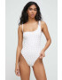 Max Mara Beachwear Max Mara costum de baie dintr-o bucată culoarea alb cupa moale - Pled.ro