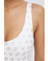 Max Mara Beachwear Max Mara costum de baie dintr-o bucată culoarea alb cupa moale - Pled.ro