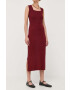 Max Mara Leisure fusta culoarea bordo midi drept - Pled.ro