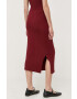 Max Mara Leisure fusta culoarea bordo midi drept - Pled.ro