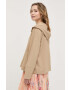 Max Mara Leisure geaca femei culoarea bej de tranzitie oversize - Pled.ro