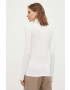 Max Mara Leisure longsleeve femei culoarea bej cu guler - Pled.ro