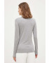 Max Mara Leisure longsleeve femei culoarea gri cu guler - Pled.ro