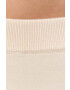 Max Mara Leisure pantaloni femei culoarea bej drept high waist - Pled.ro