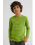 Mayoral longsleeve din bumbac pentru copii culoarea verde cu imprimeu - Pled.ro