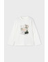 Mayoral longsleeve din bumbac pentru copii culoarea bej cu imprimeu - Pled.ro