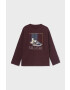 Mayoral longsleeve din bumbac pentru copii culoarea bordo cu imprimeu - Pled.ro